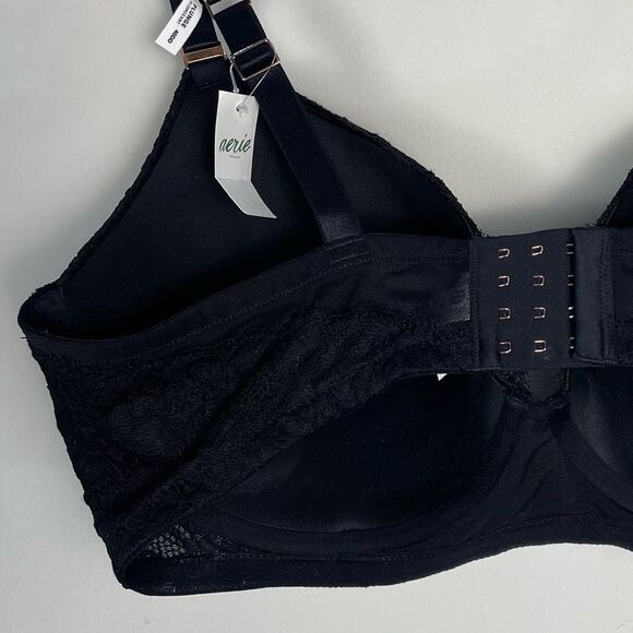Aerie Show Off Eyelash Lace Plunging Push Up Bra Size 40DD /‎ 40E NEW Balck - Picture 9 of 13